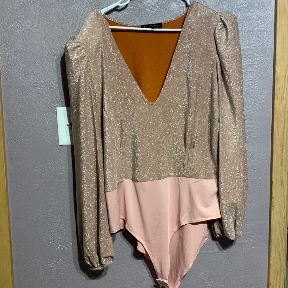 Eloquii Pink Glitter Body Suit